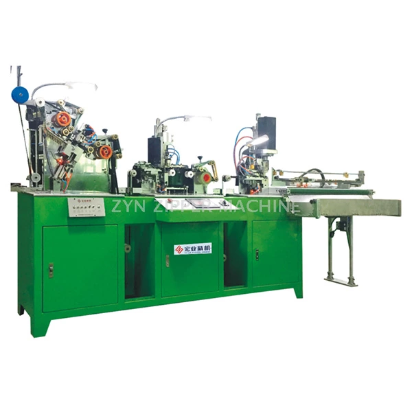 HY-880J Auto Metal Zipper Three Function Combination Machine(Slider Mounting, U Type Top Stop, Cutting)