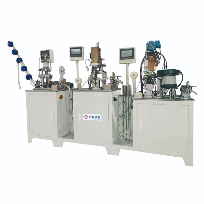 HY-881N Auto Nylon Zipper Three Function Combination Machine (Tape Sealing, Hole Punching, Pin&Box Fixing )