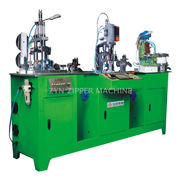 HY-881J Auto Metal Zipper Three Function Combination Machine(Tape Sealing, Hole Punching, Pin&Box Fixing)
